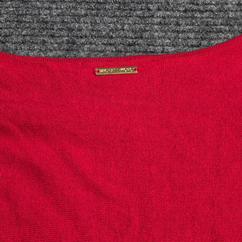 Michael Kors Crew Neck Sweater‎ Top Women Size Medium Red Long Sleeve